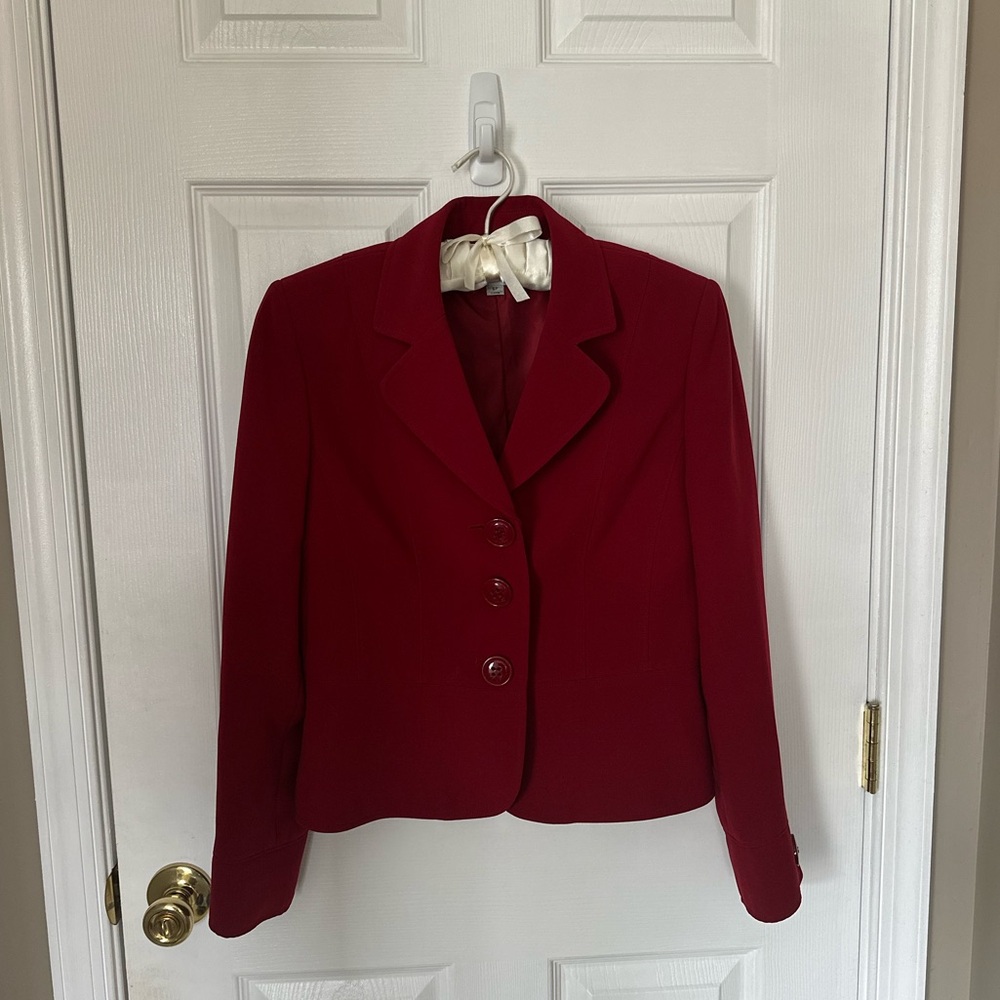 Red Tahari Blazer Petite